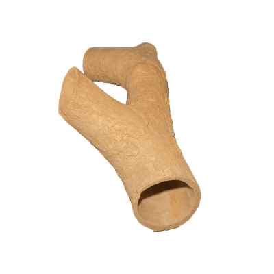 Трубка керамическая сквозная прямая Коряга 27 см, диаметр 5 см